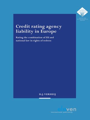 cover image of Credit rating agency liability in Europe